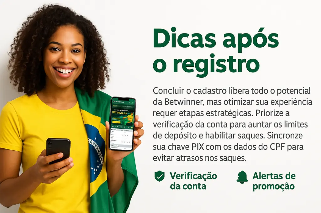 Dicas após o registro