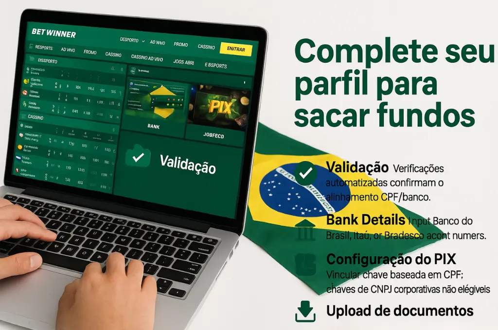 Complete seu perfil para sacar fundos